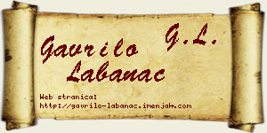 Gavrilo Labanac vizit kartica